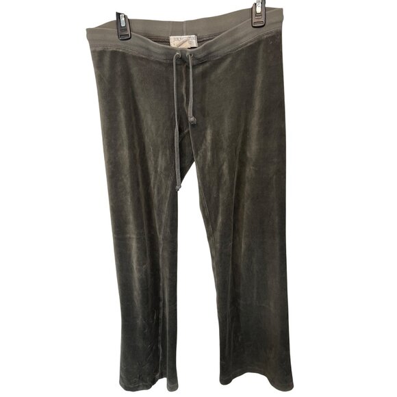 Juicy Couture Womens Olive Green Velour Drawstring Pants S - Picture 1 of 8